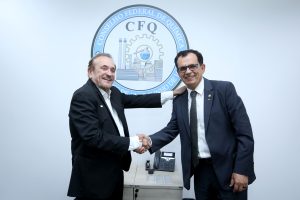 Deputado federal eleito Reimont é recebido pelo presidente do CFQ em visita de cortesia