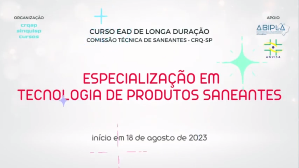 CRQ IV-SP realiza especialização na área de saneantes para combater informalidade no setor