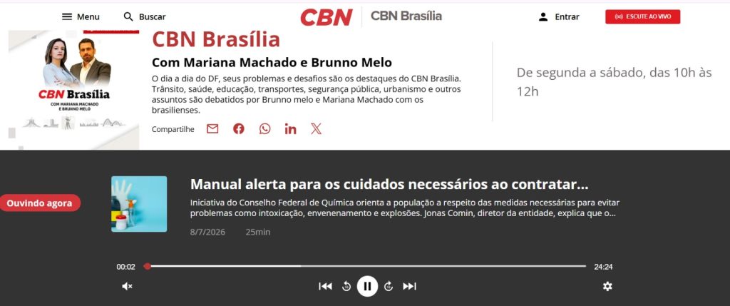 Manual do Síndico é destaque na CBN Brasília